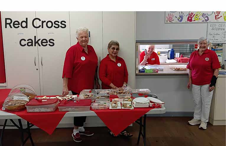 Tea Gardens Red Cross ladies kept the masses fed with morning tea delicacies. Photo: Jeanette Hart.