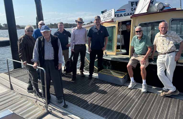Members of the Myall River Action Group with representatives from Council and the Department of Transport. Photo: Supplied.
