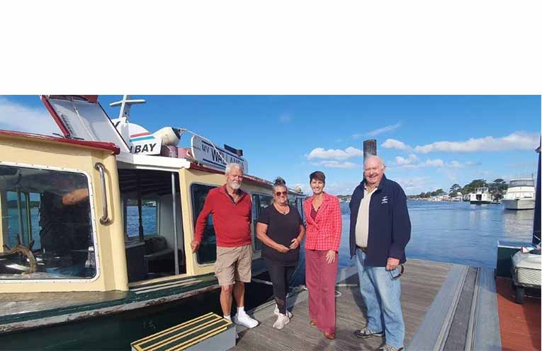 Member for Port Stephens, Kate Washington, with members of the Myall River Action Group. Photo: Supplied.