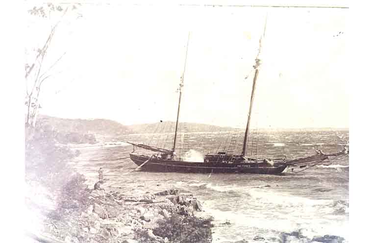 Wrecked on Broughton Island. Photo: Anne Johnson.
