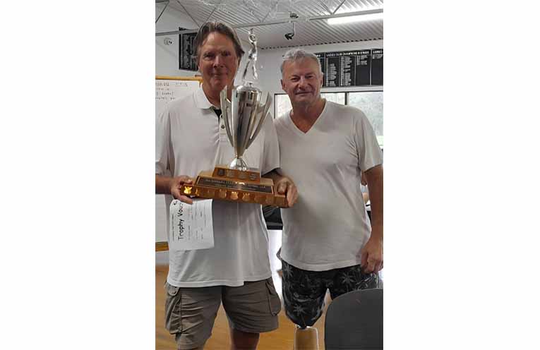 Spring Cup winner Steve Fitzgerald with President Craig.
